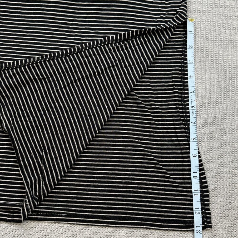 24/7 Maurices Women Size M Black White Striped Sleeveless Dress Drawstring Waist - Picture 12 of 15